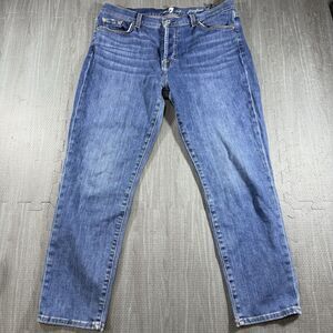 7 For All Mankind Women's Josefina Skinny Boyfriend Blue Size 30 Jeans